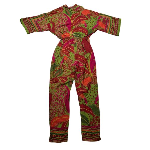 Farm Rio Brazil Tropical Print Jumpsuit Women's P US Small Boho - Picture 3 of 10